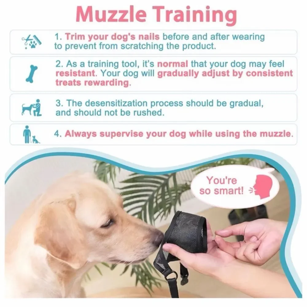 LUCKYPAW Dog Mesh Muzzle Medium